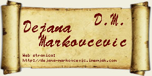 Dejana Markovčević vizit kartica
